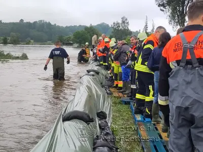 FFW Neuendettelsau im Hochwasser Einsatz 2024